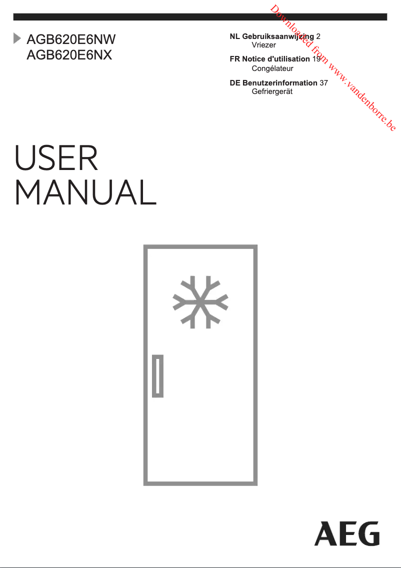 Imagen de la primera página del manual del dispositivo AGB620E6NX