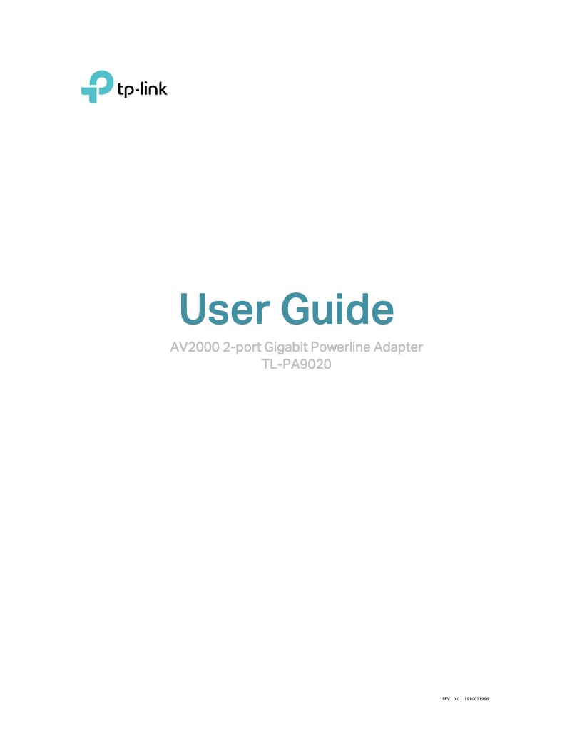 Página 1 del manual Manual de usuario TP-Link TL-WPA9610
