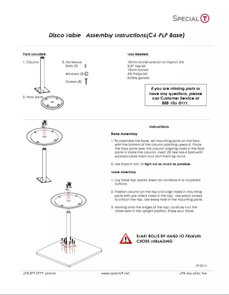 Página 1 del manual Manual de usuario Special-T Disco DISC-3636