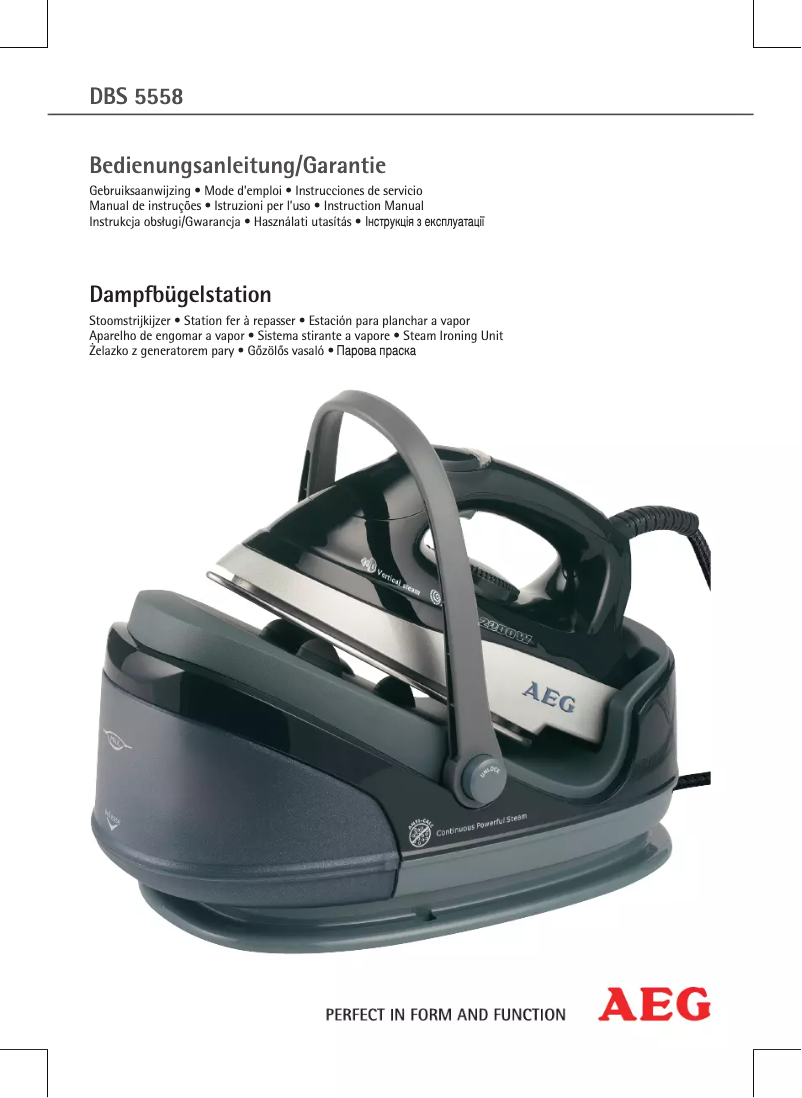 Imagen de la primera página del manual del dispositivo DBS 5558