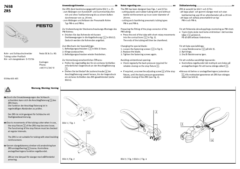 Imagen de la primera página del manual del dispositivo ZRS