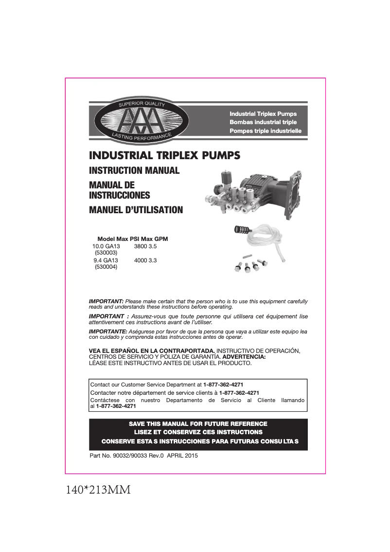 Imagen de la primera página del manual del dispositivo 90039