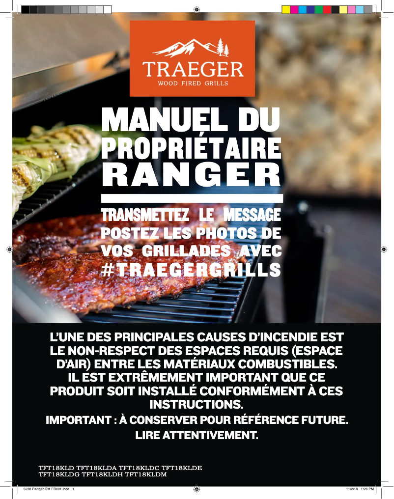 Página 1 del manual Manual de usuario Traeger Ranger