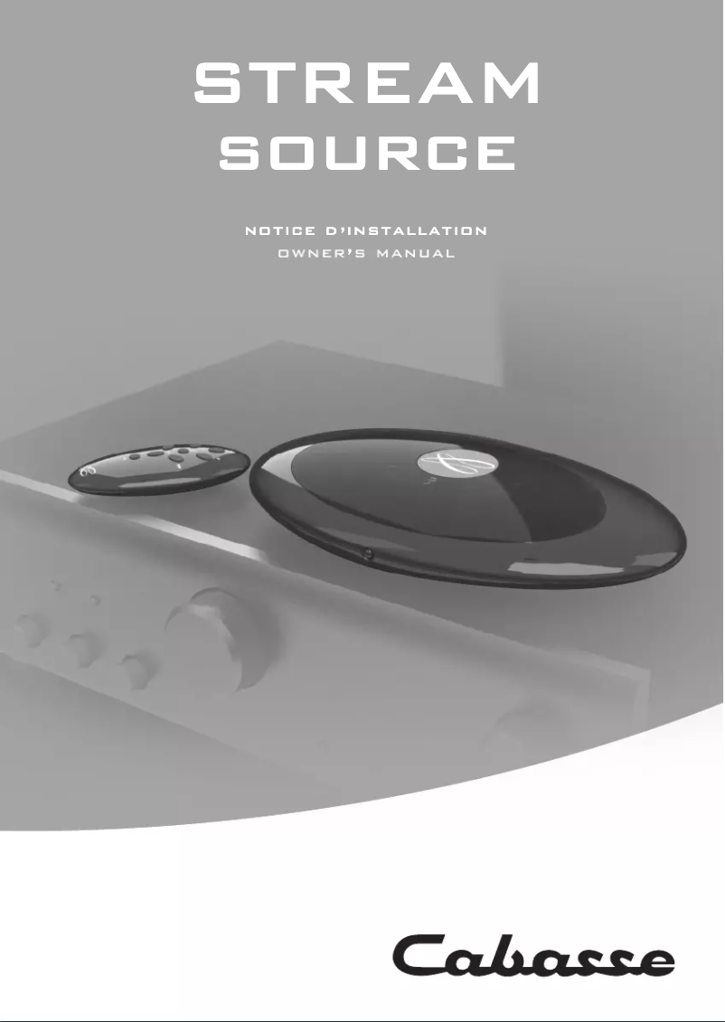 Imagen de la primera página del manual del dispositivo Stream Source