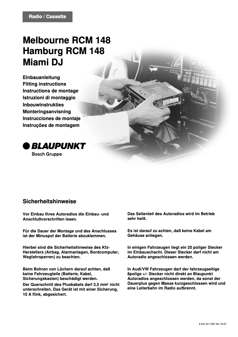 Página 1 del manual Manual de usuario Blaupunkt Melbourne RCM 148