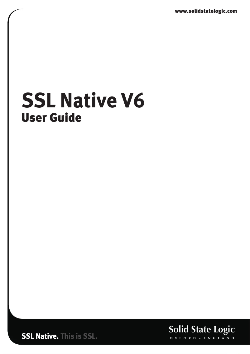 Página 1 del manual Manual de usuario Solid State Logic Native Drumstrip