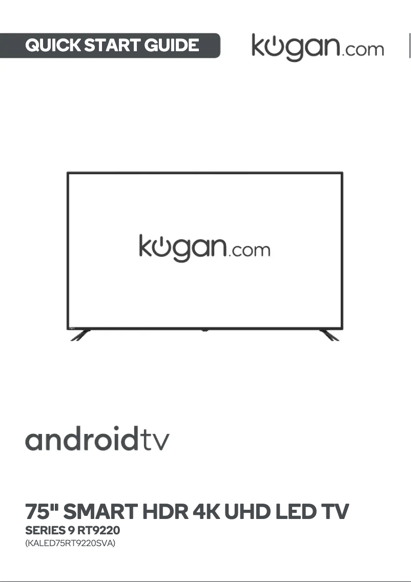 Página 1 del manual Manual de usuario Kogan KALED75RT9220SVA
