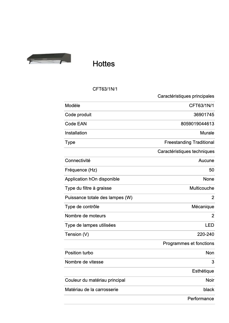 Imagen de la primera página del manual del dispositivo CFT63/1N/1