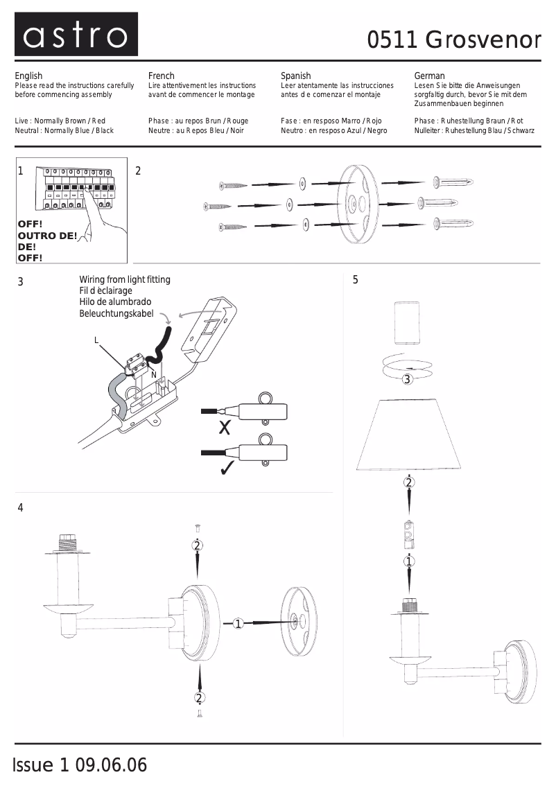 Imagen de la primera página del manual del dispositivo Grosvenor