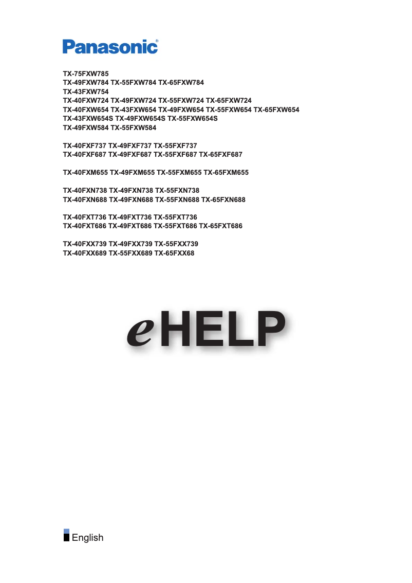 Imagen de la primera página del manual del dispositivo TX-55FXF687