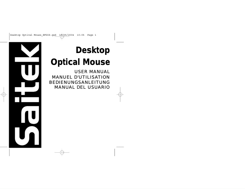 Página 1 del manual Manual de usuario Saitek Desktop Optical Mouse