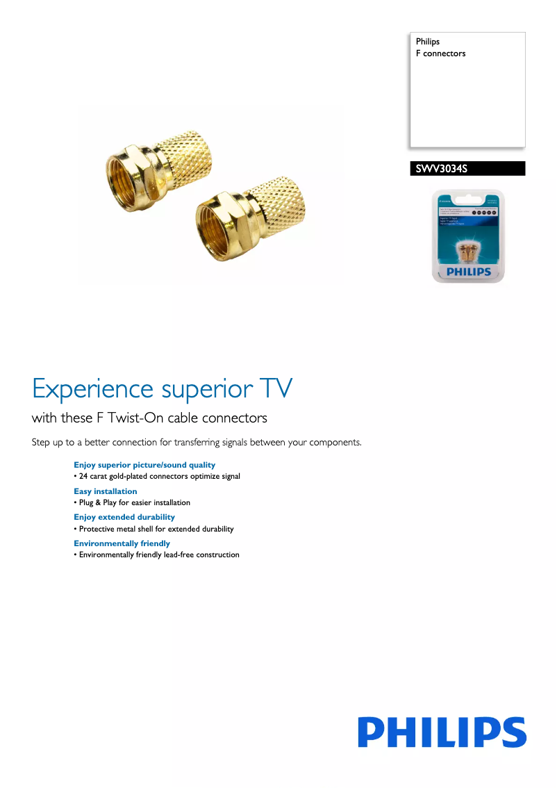 Imagen de la primera página del manual del dispositivo SWV3034S