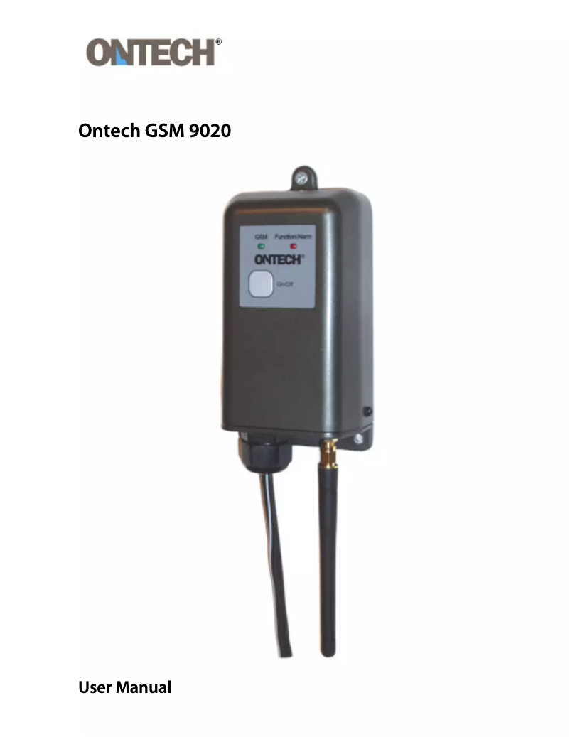 Imagen de la primera página del manual del dispositivo GSM 9020