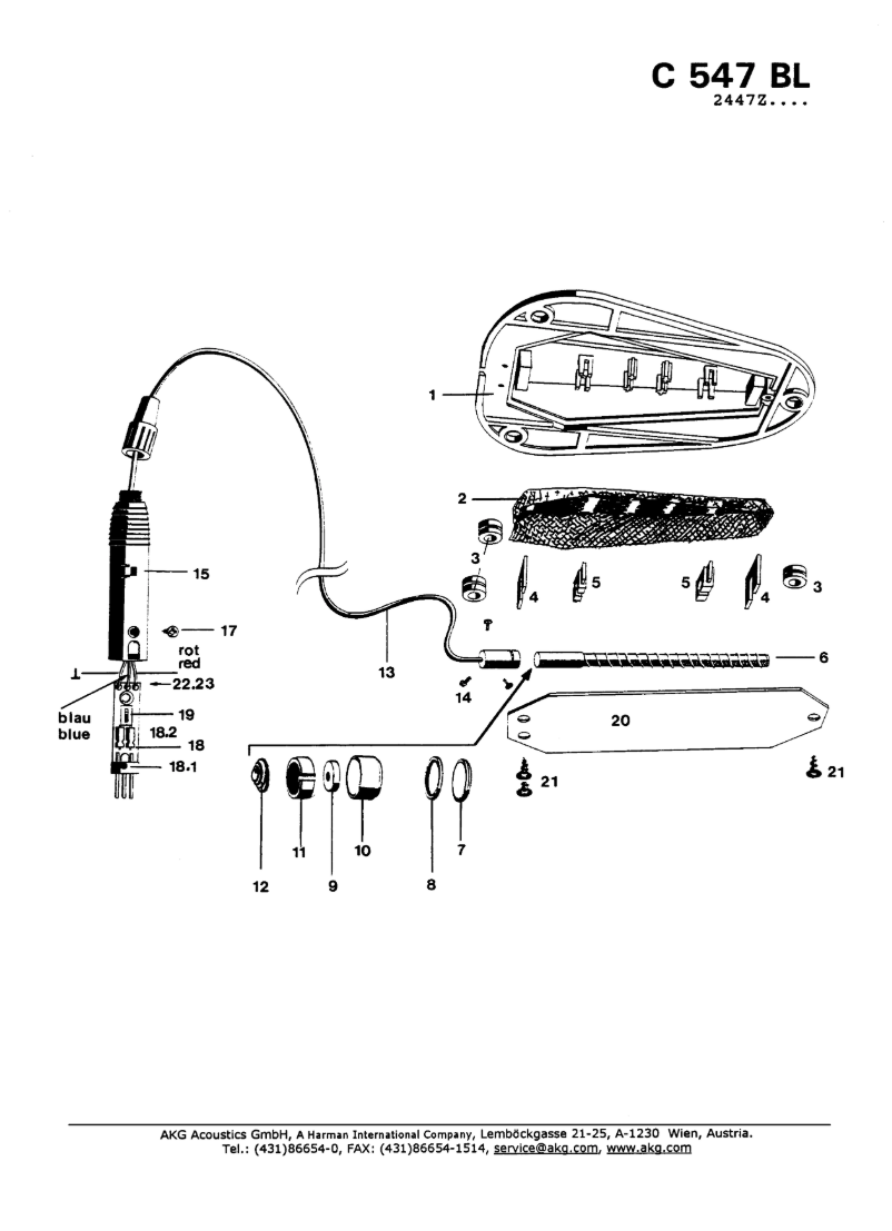 Imagen de la primera página del manual del dispositivo C547 BL