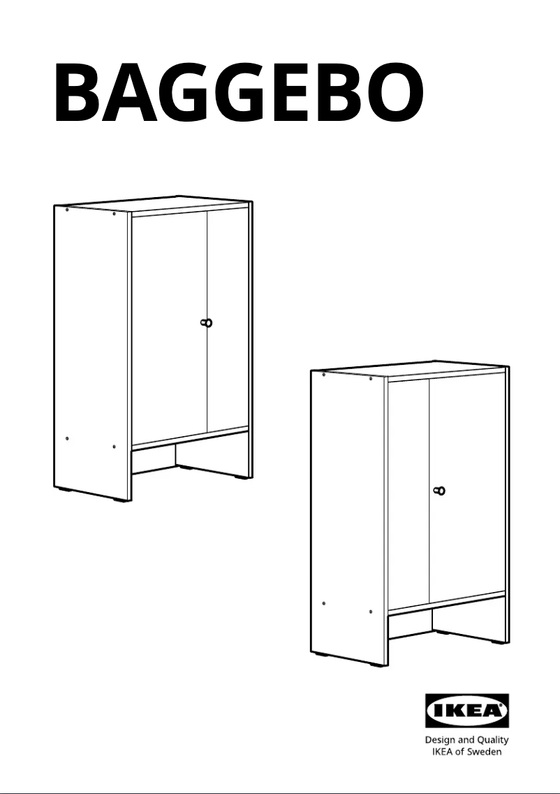 Página 1 del manual Manual de usuario Ikea BAGGEBO 704.838.82