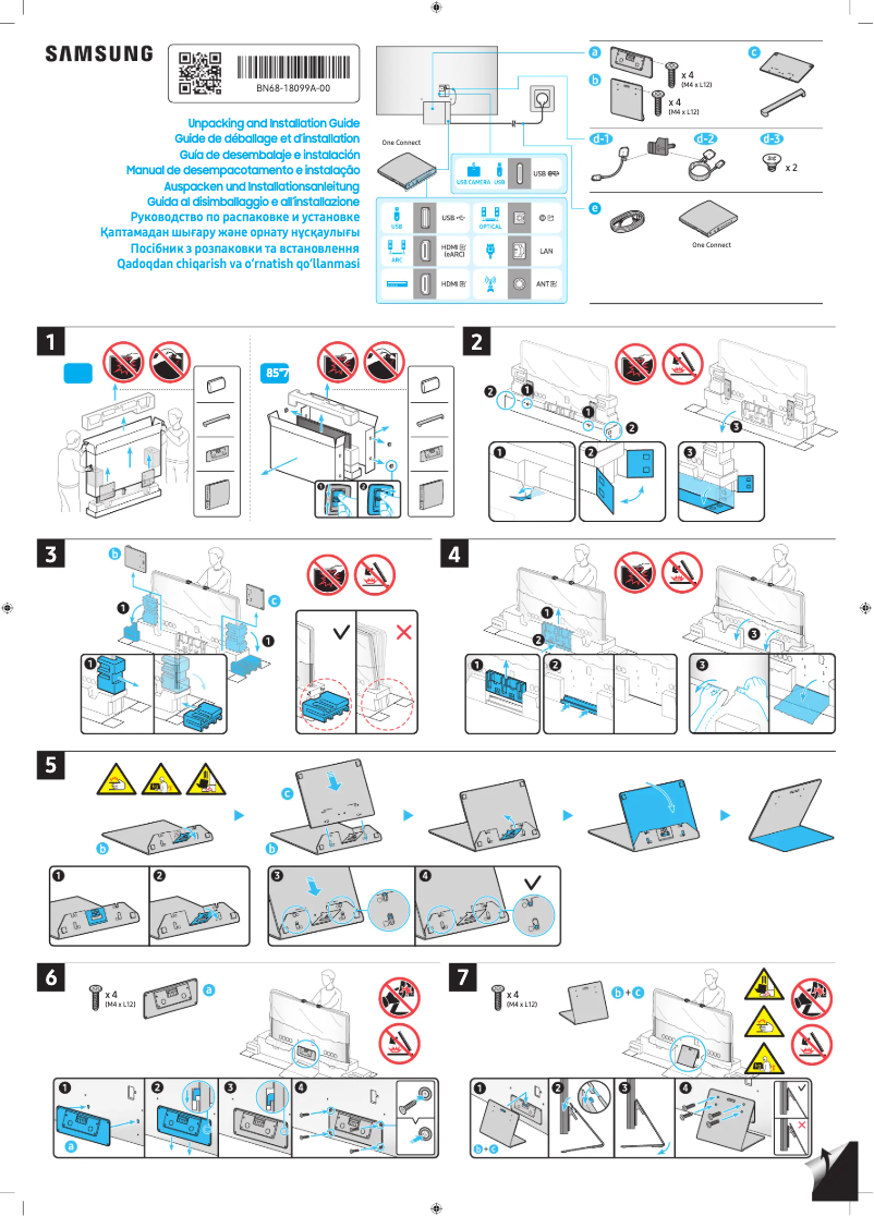 Imagen de la primera página del manual del dispositivo QA85QN800DW