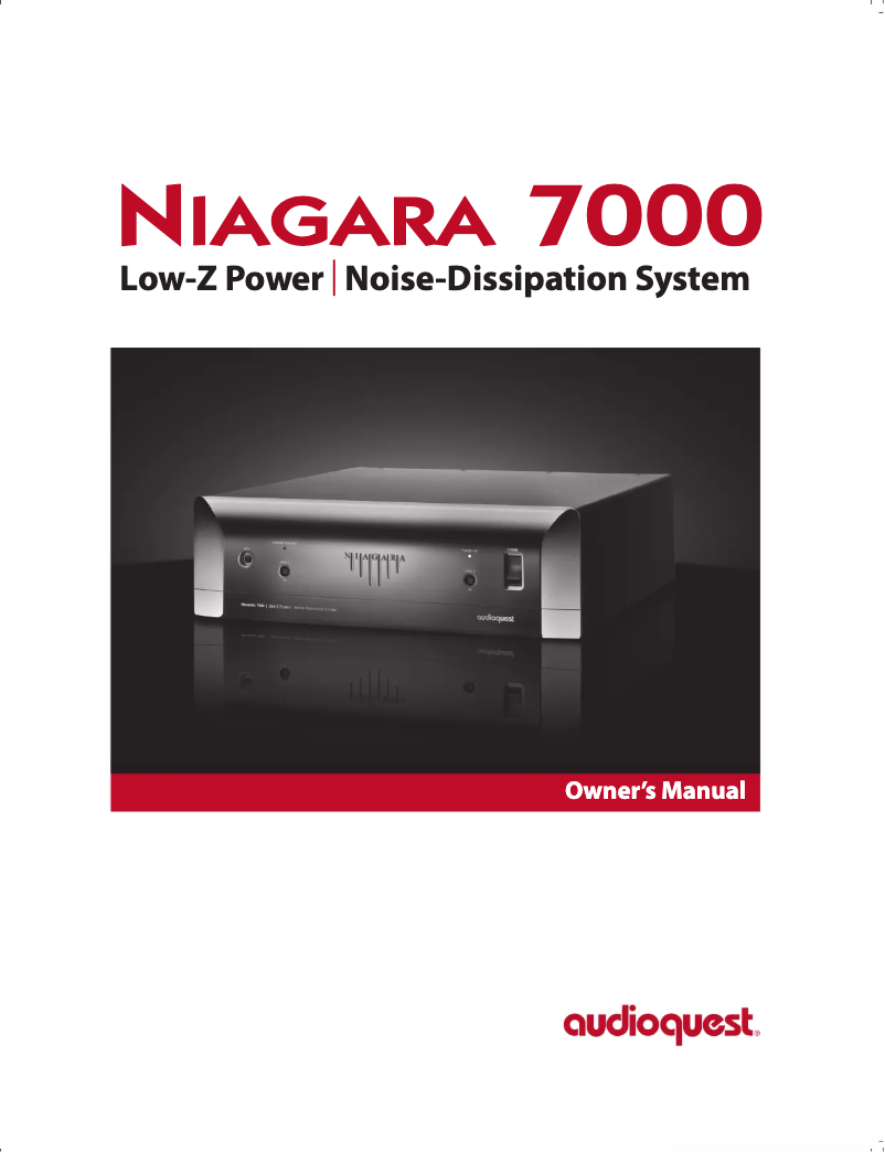 Página 1 del manual Manual de usuario AudioQuest Niagara 7000