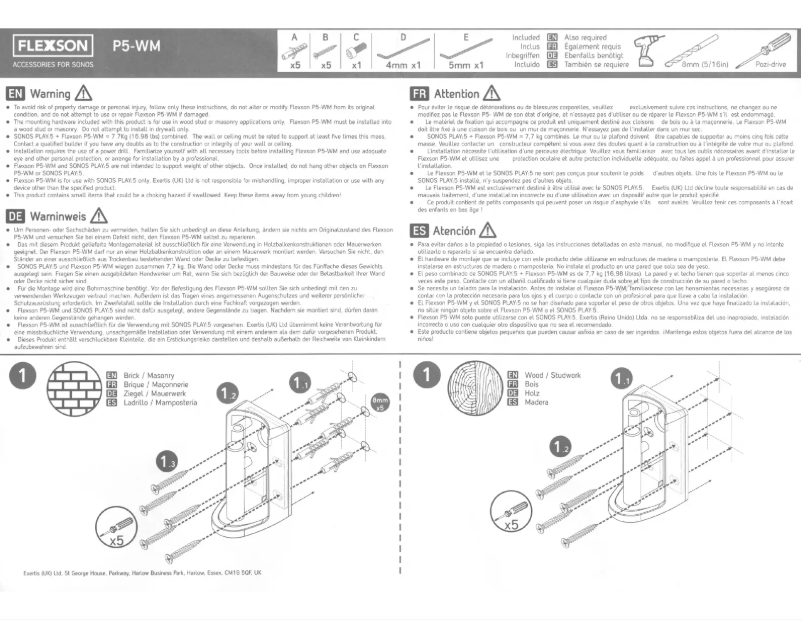 Imagen de la primera página del manual del dispositivo P5-WM