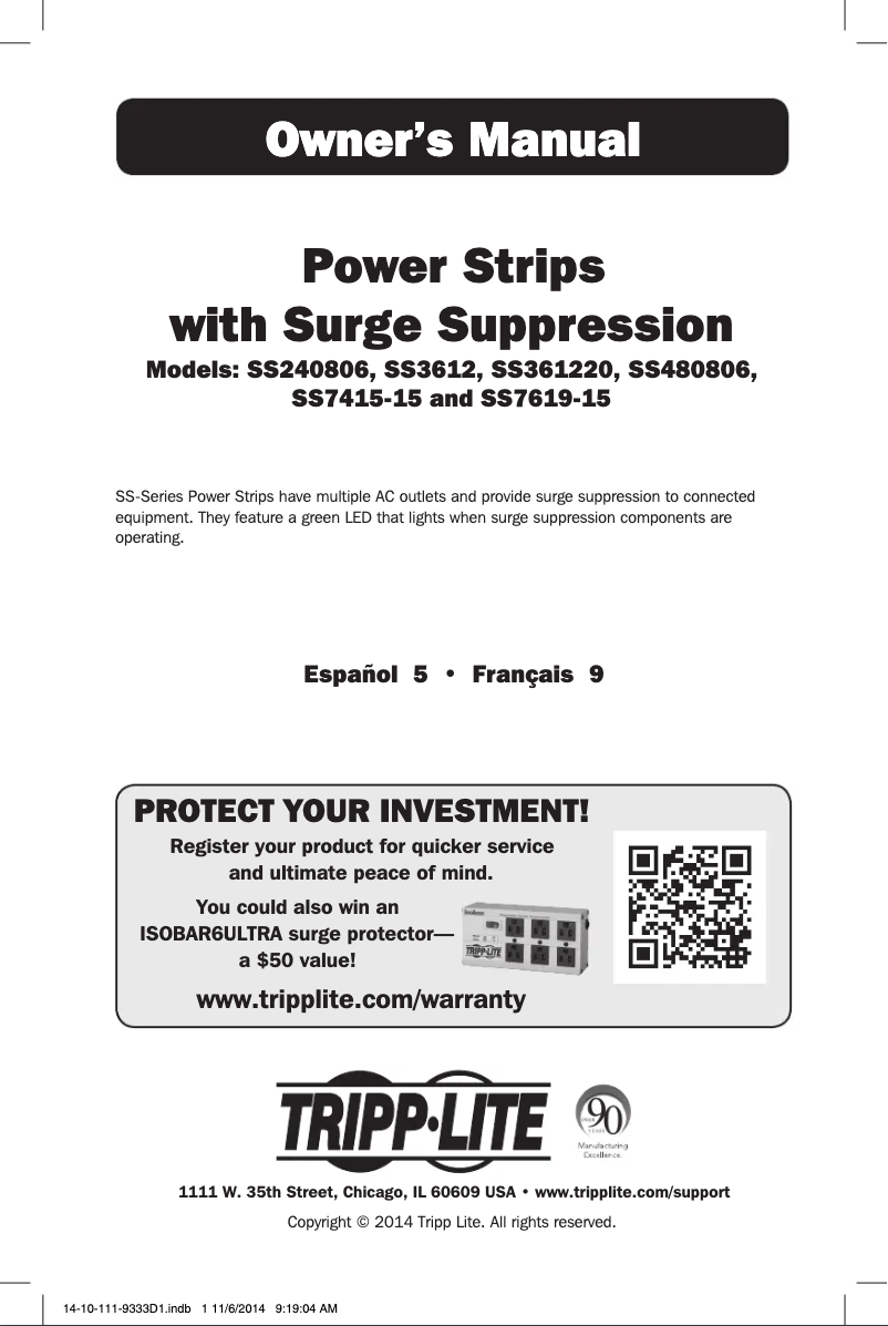 Imagen de la primera página del manual del dispositivo SS3612
