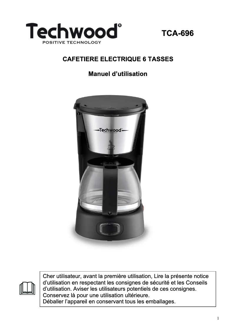 Imagen de la primera página del manual del dispositivo TCA-206