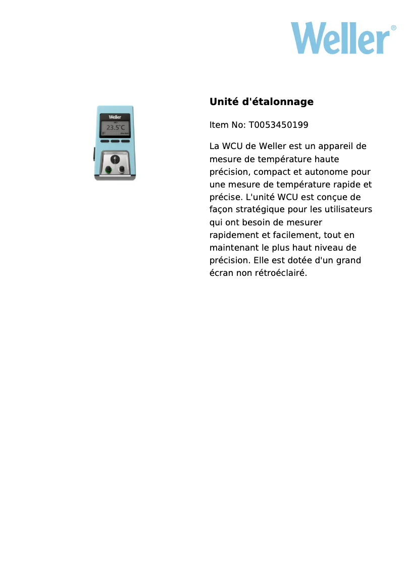 Imagen de la primera página del manual del dispositivo WCU