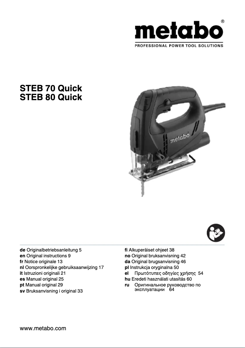 Imagen de la primera página del manual del dispositivo STEB 80 Quick