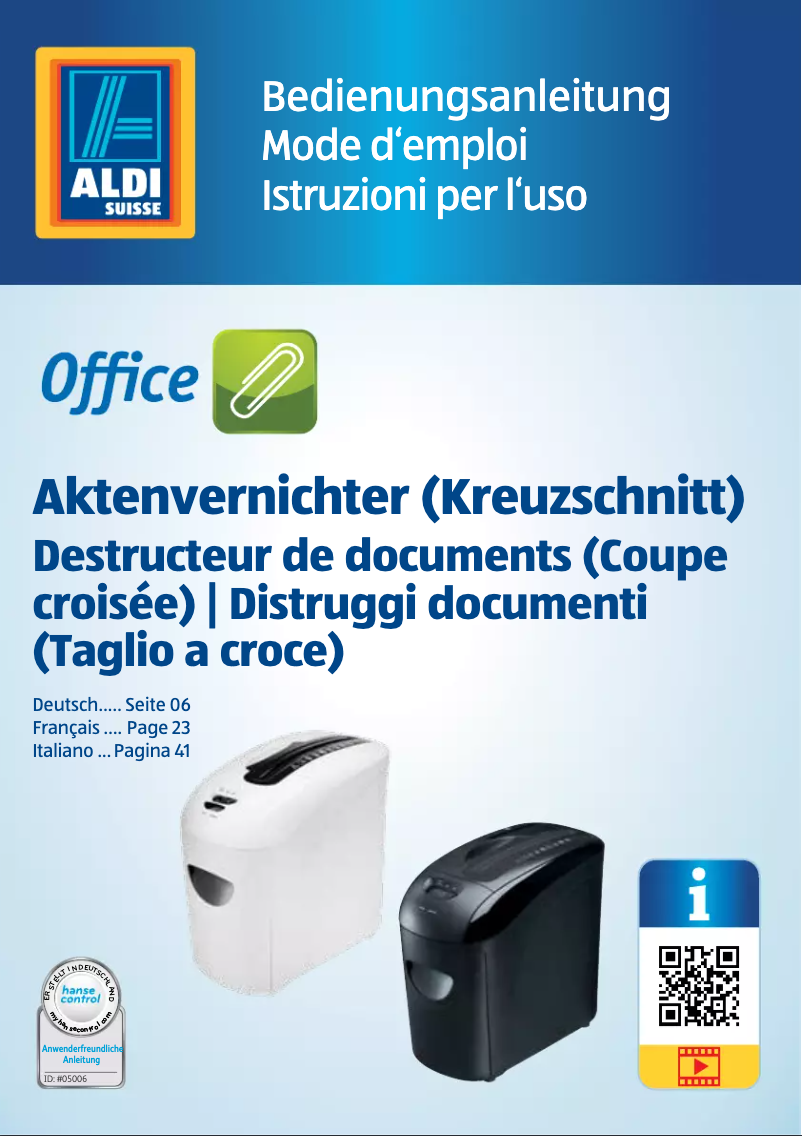 Imagen de la primera página del manual del dispositivo 91796