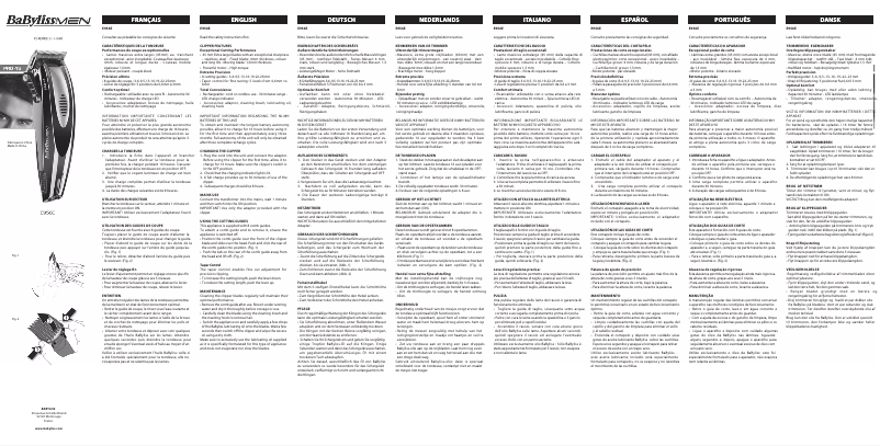 Página 1 del manual Manual de usuario BaByliss PRO 45 intensive E956E