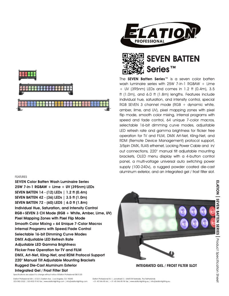Página nº 1 - Ficha técnica Elation Seven Batten 42