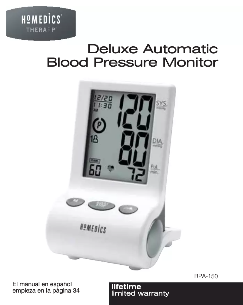 Imagen de la primera página del manual del dispositivo BPA-150E