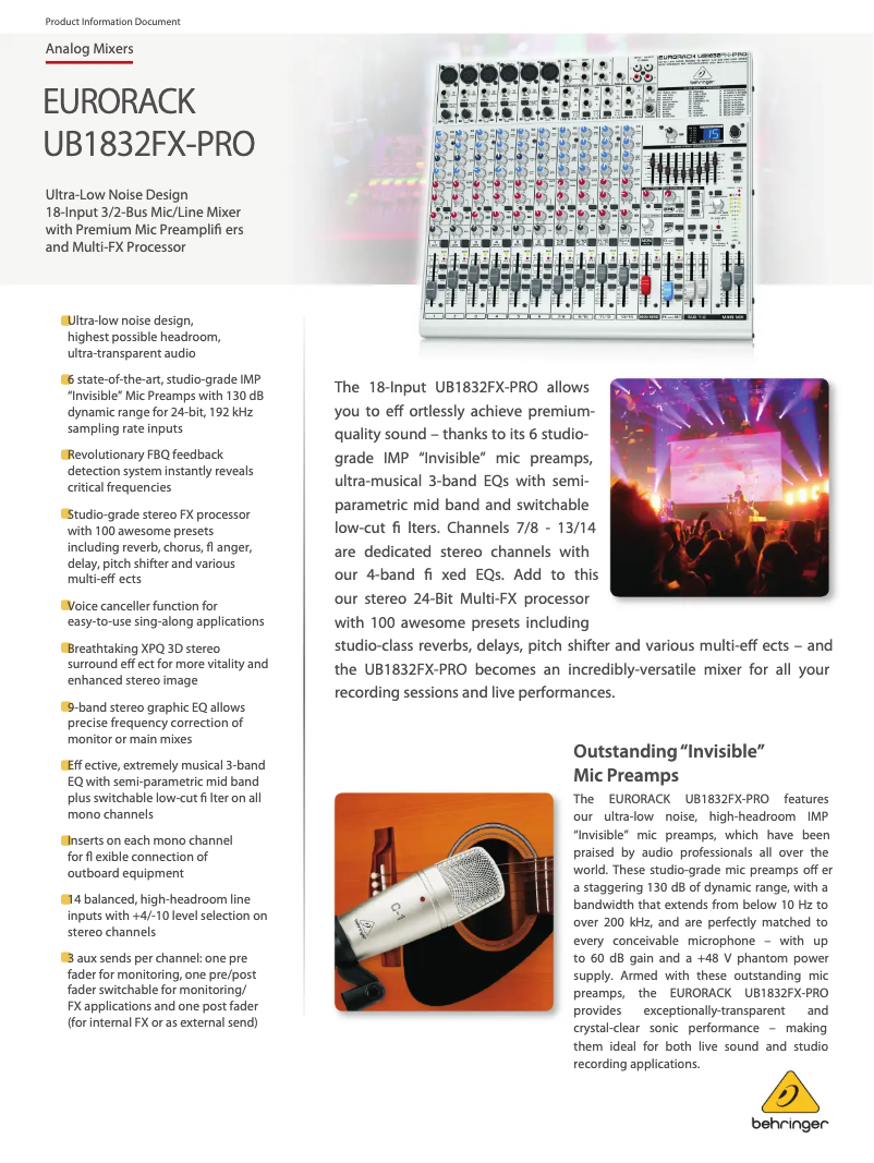 Imagen de la primera página del manual del dispositivo UB1832FX-PRO