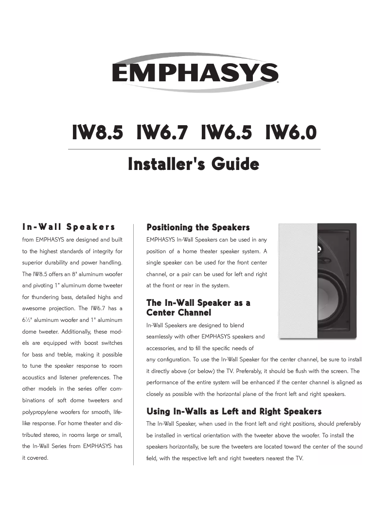 Página nº 1 - Manual de usuario Emphasys IW6.5