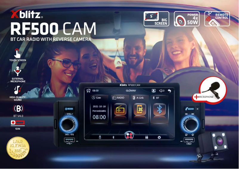 Página 1 del manual Manual de usuario Xblitz RF500 CAM