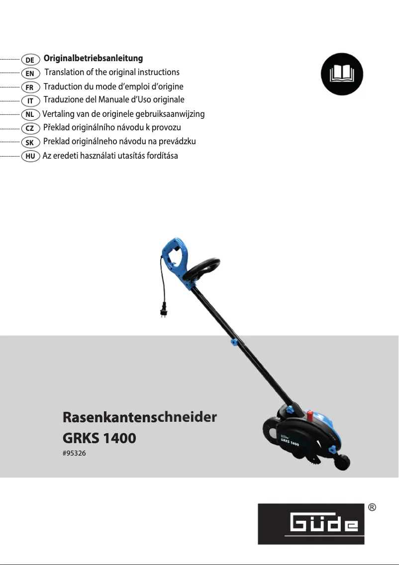 Imagen de la primera página del manual del dispositivo GRKS 1400