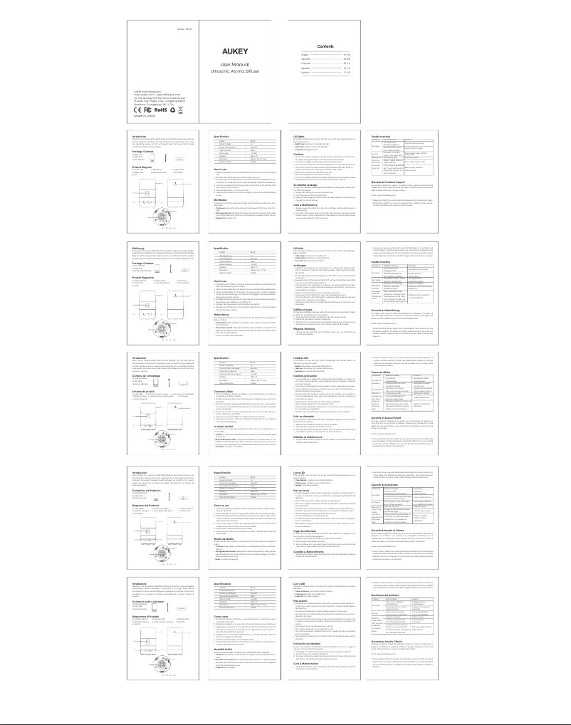 Página 1 del manual Manual de usuario Aukey BE-A9