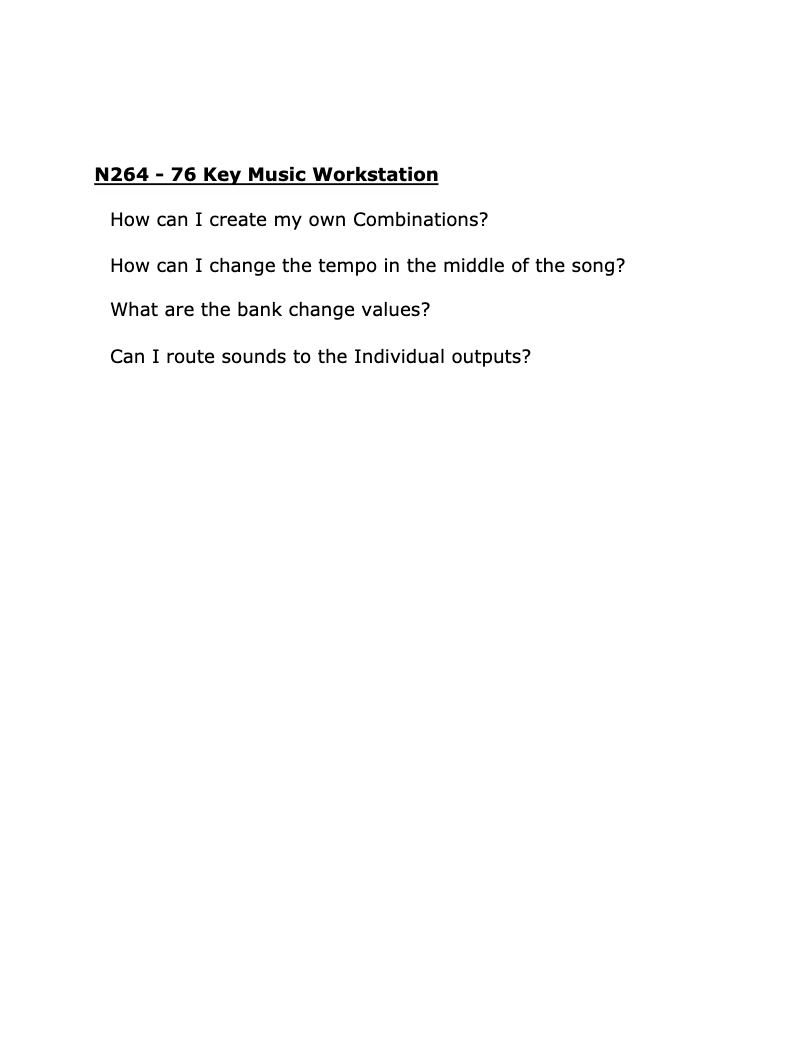 Página 1 del manual Manual de usuario Korg N264