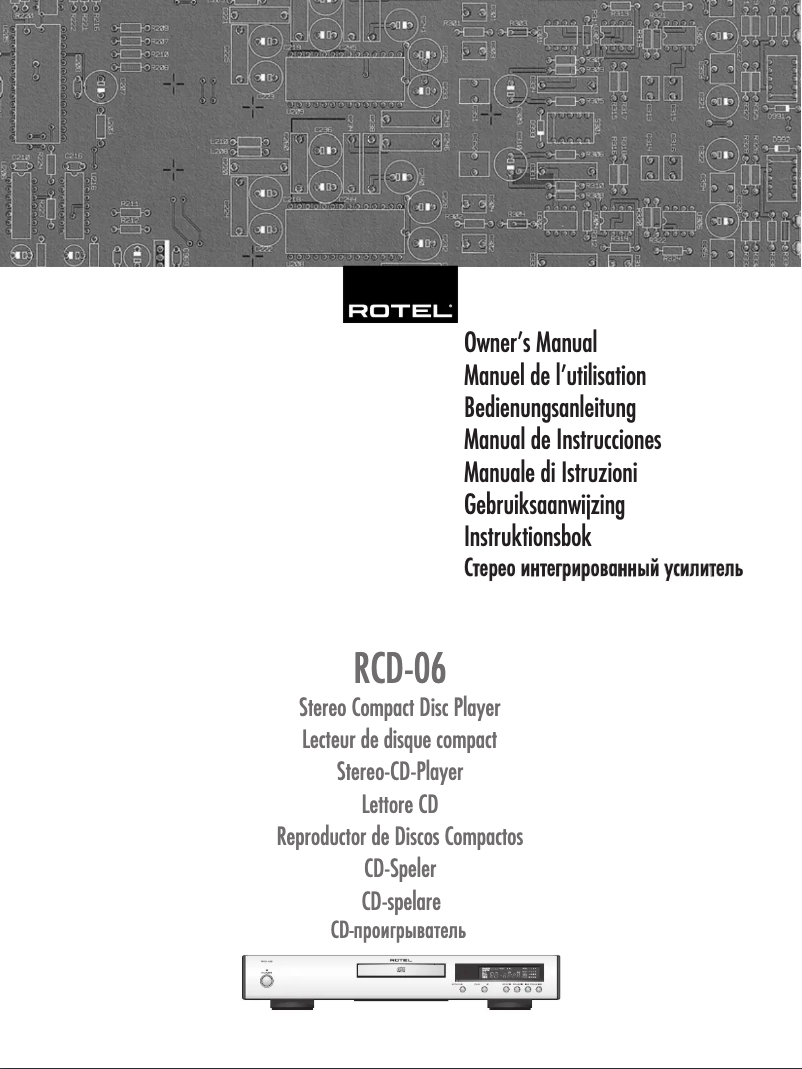 Imagen de la primera página del manual del dispositivo RCD-06