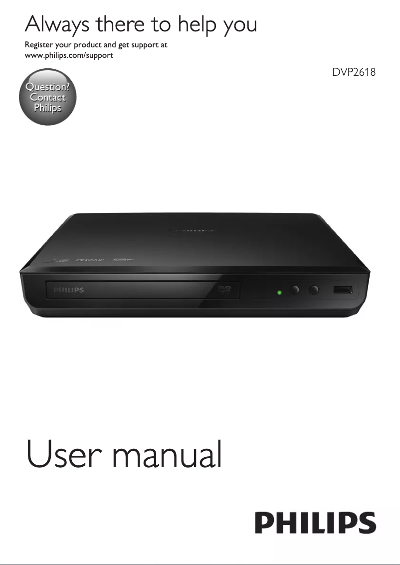Página 1 del manual Manual de usuario Philips DVP2618