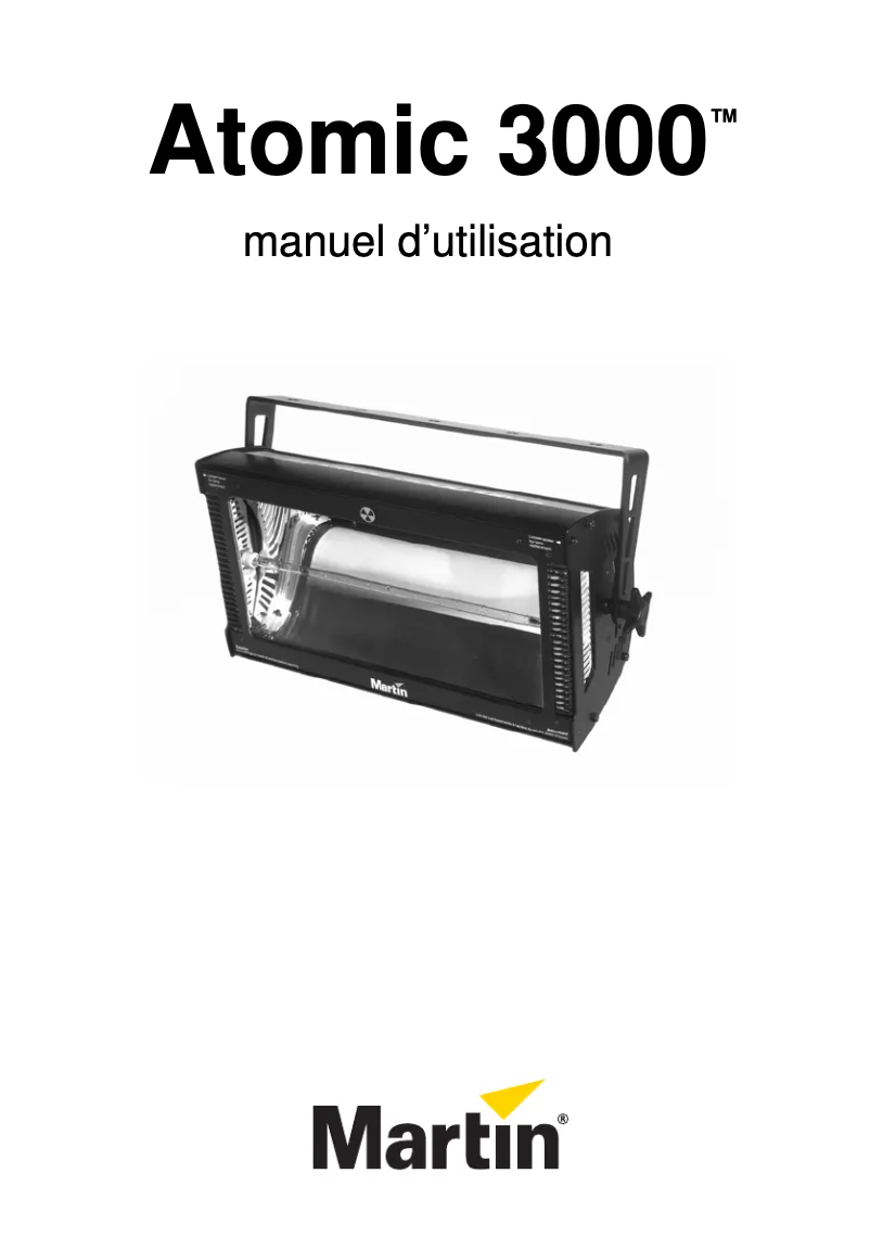 Imagen de la primera página del manual del dispositivo Atomic 3000 DMX