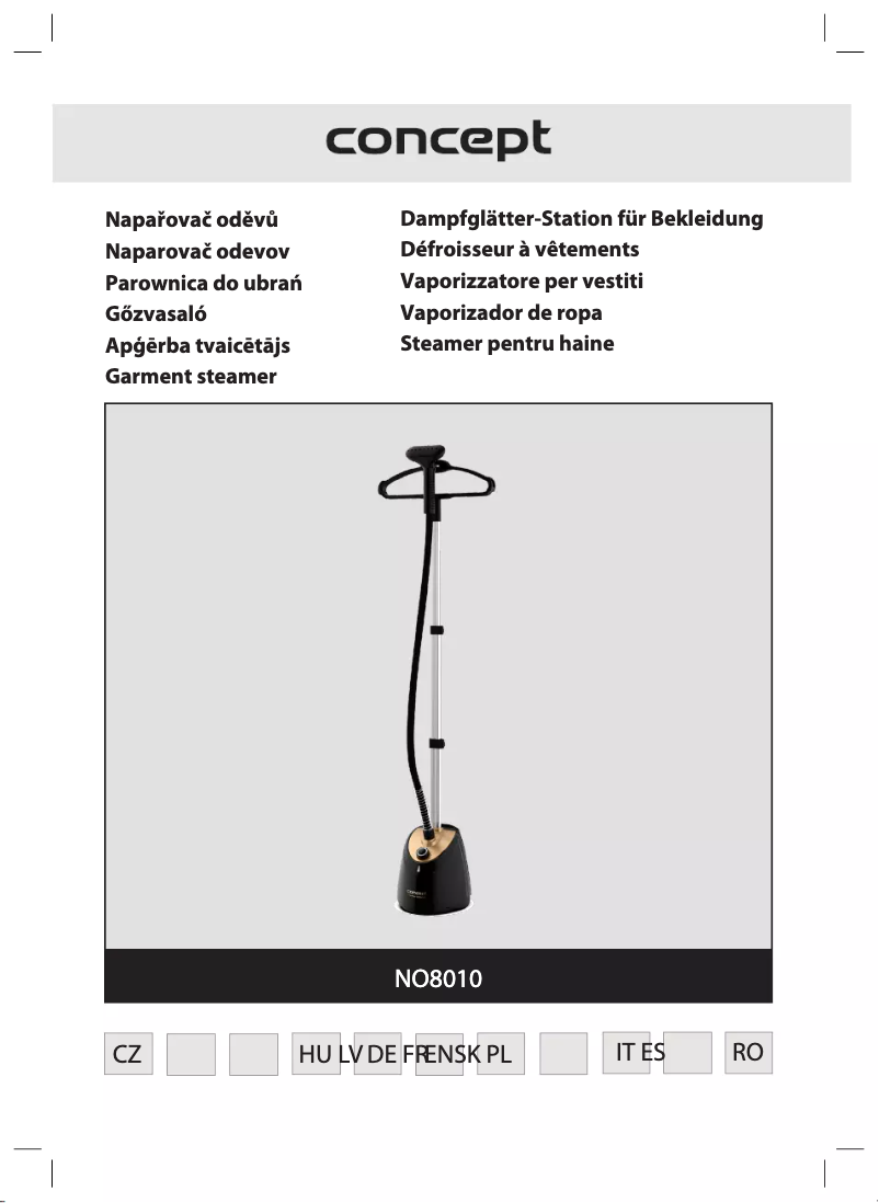 Imagen de la primera página del manual del dispositivo Perfect Steam NO8010