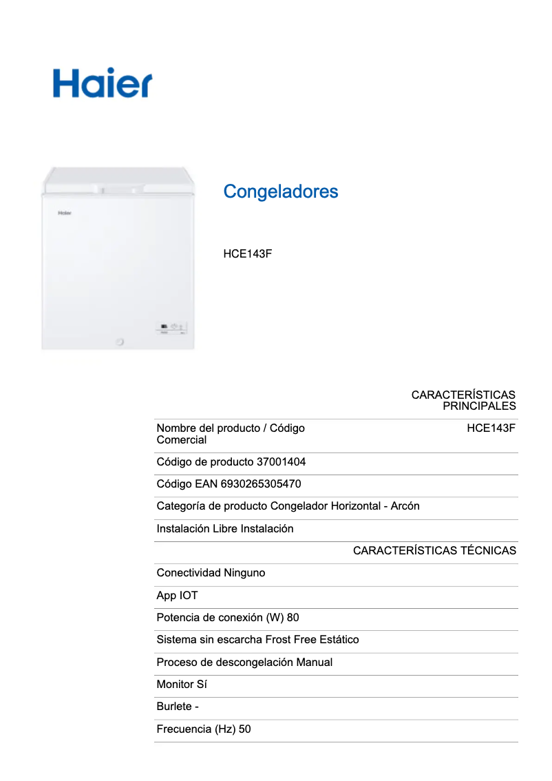 Imagen de la primera página del manual del dispositivo HCE143R