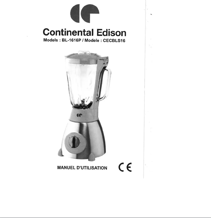 Página 1 del manual Manual de usuario Continental Edison CECBLS16