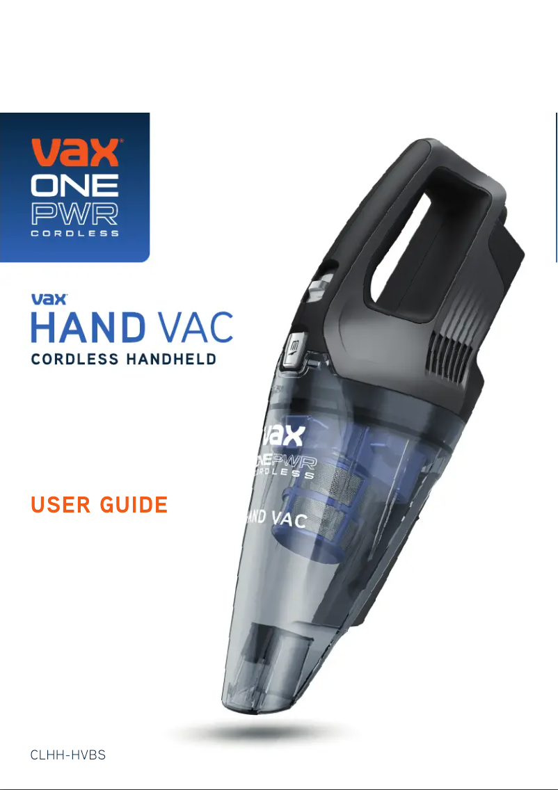 Página nº 1 - Manual de usuario Vax ONEPWR Hand Vac CLHH-HVBS