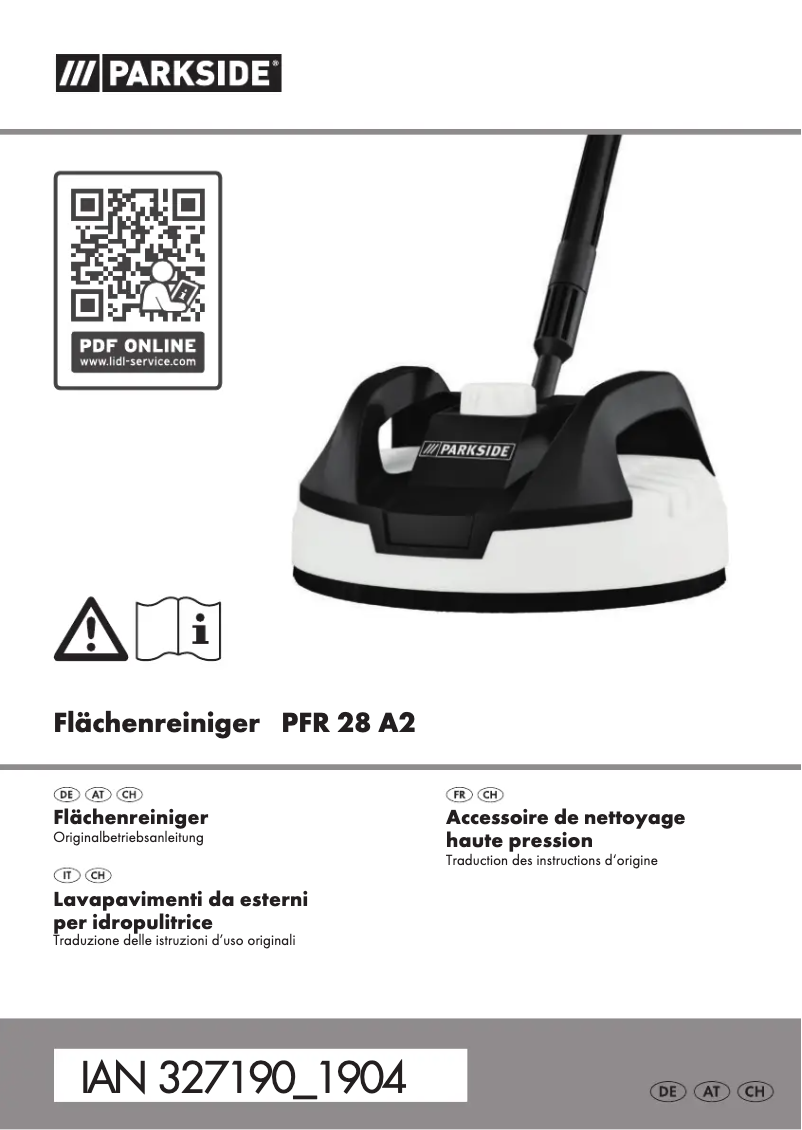 Página 1 del manual Manual de usuario Parkside PFR 28 A2