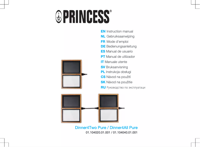Imagen de la primera página del manual del dispositivo Dinner4Two Pure