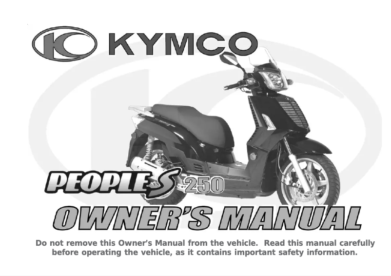 Página nº 1 - Manual de usuario Kymco People S 250