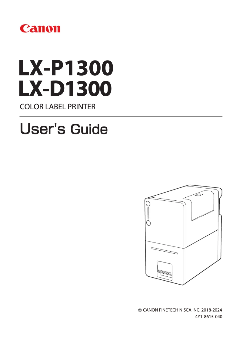 Imagen de la primera página del manual del dispositivo LX-D1300