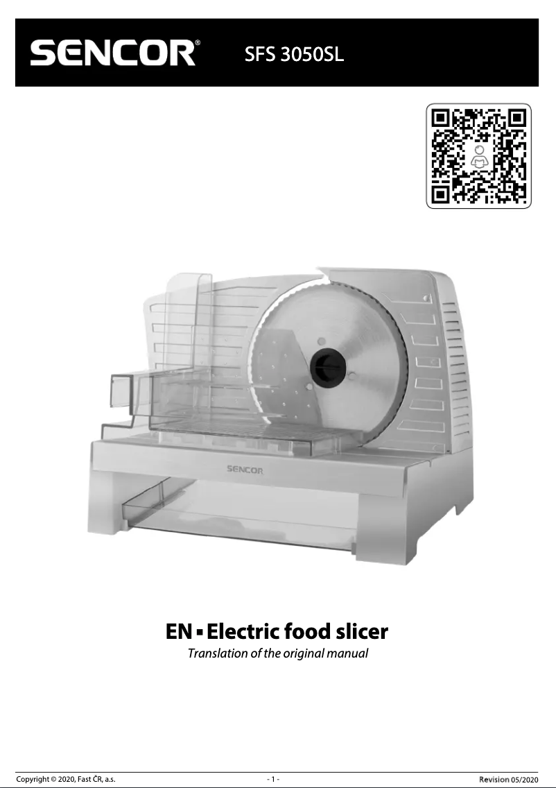Imagen de la primera página del manual del dispositivo SFS 3050SL