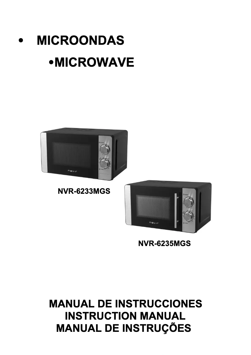 Imagen de la primera página del manual del dispositivo NVR-6235 MGS
