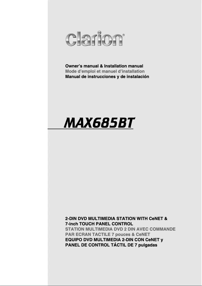 Imagen de la primera página del manual del dispositivo MAX685BT